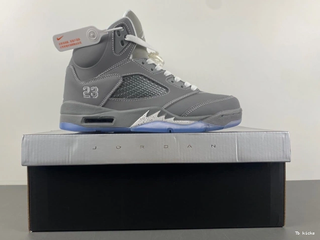Rep TBK Grey Wolf Jordan Retro 5 Air 136027-005 0728